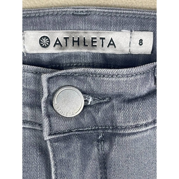Athleta Womens 8 Skinny Jeans Mid Rise Stretch Zipper Fly Athletic Fit Gray - Picture 7 of 11